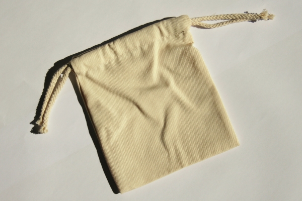 Zuziehbeutel Canvas-Like natur Größe-L