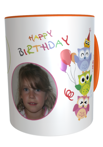 Motiv Tasse Geburtstags Eule